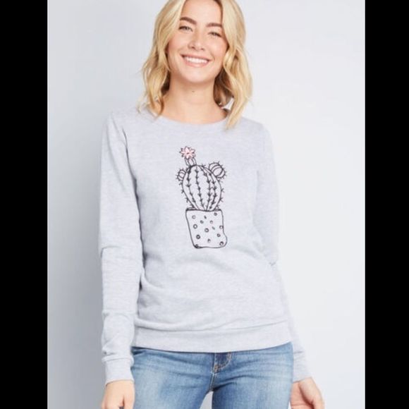 Modcloth Sweaters - ModCloth Plant the Idea Cactus 🌵 Sweater Size XXS